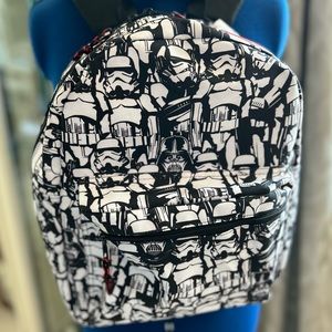 Disney Black and White Star Wars Backpack NWT